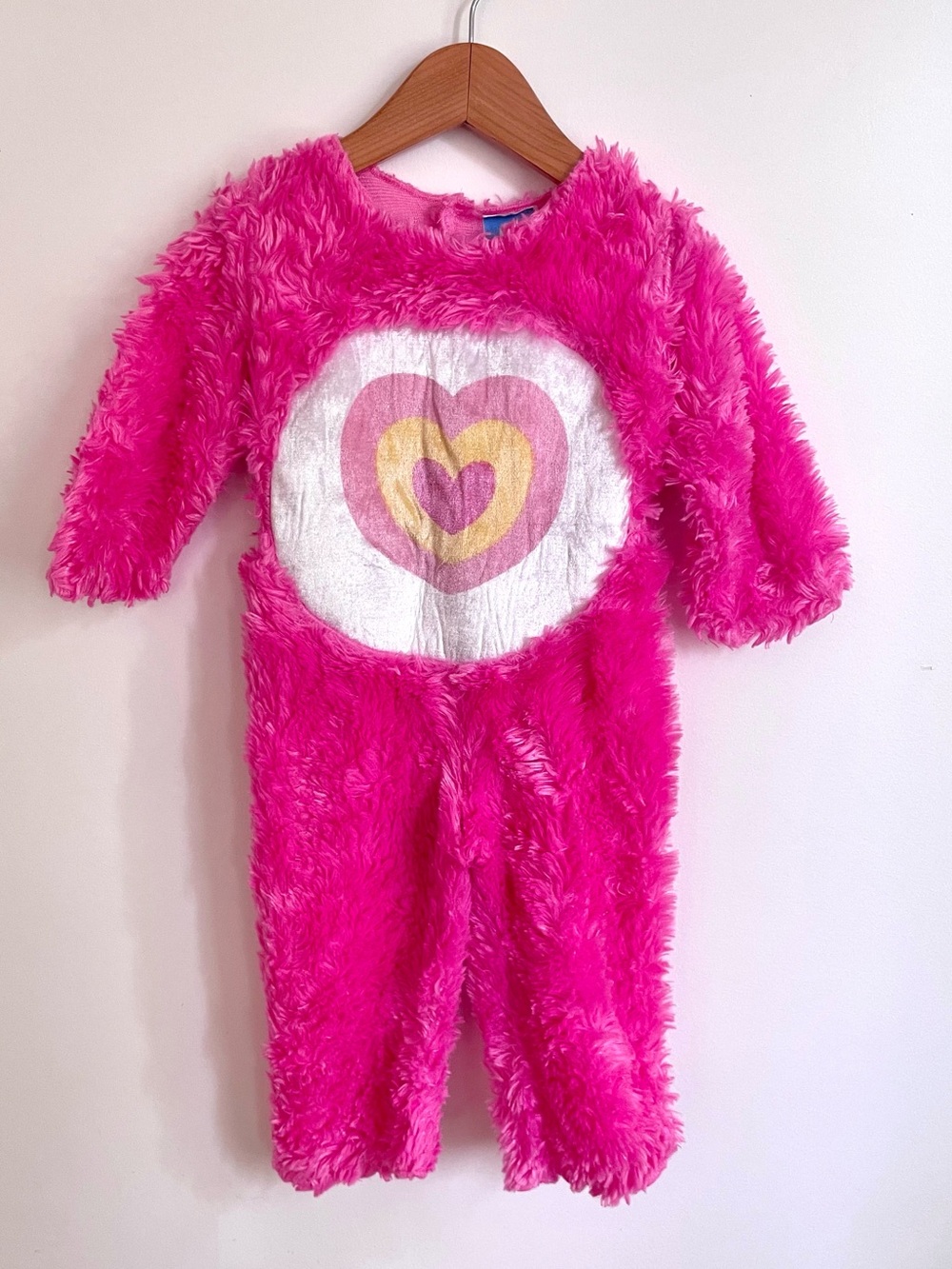 4/$20💥NEW Care Bears Halloween Costume, Pink & Fuzzy, Easy On & Off Velcro